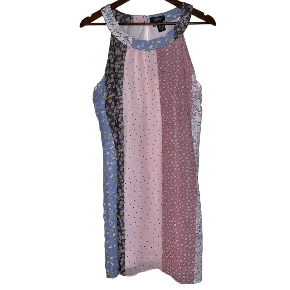 Papillon Whimsy Mini Shift Dress‎ NWT Polka Dot Women XL Festive Beach Party